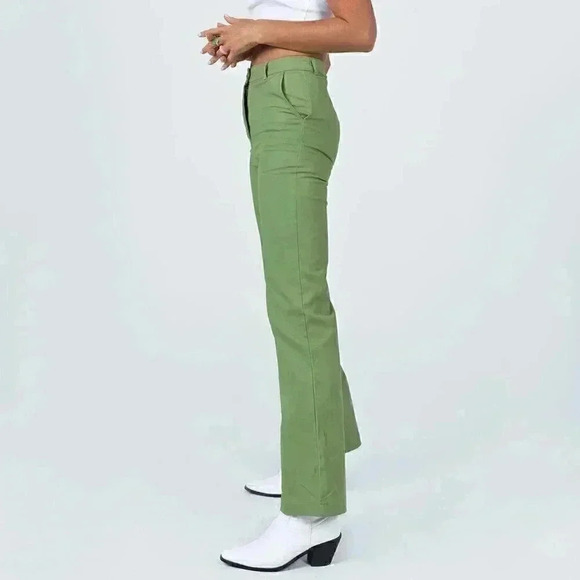 Princess Polly CARSON PANTS GREEN - Picture 2 of 7